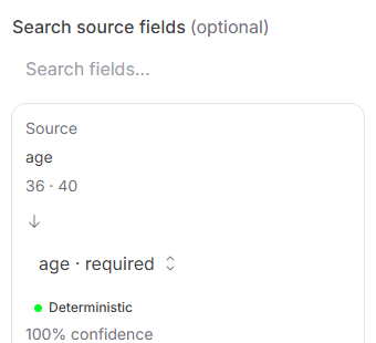 Importer source age column mapped to a required age field